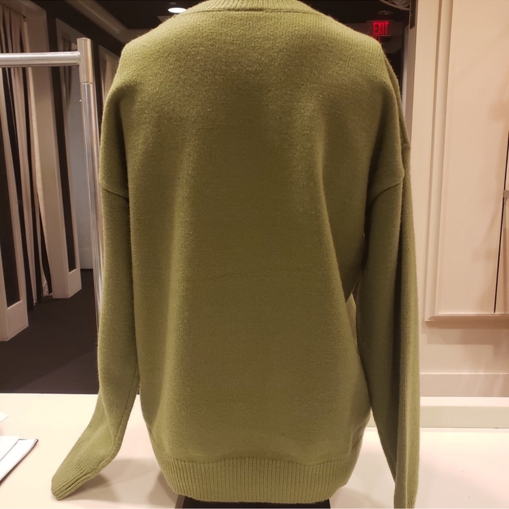 Free Agent Olive Military Sweater Green Long Sleeve Top Medium NEW WITH TAG - Picture 7 of 7